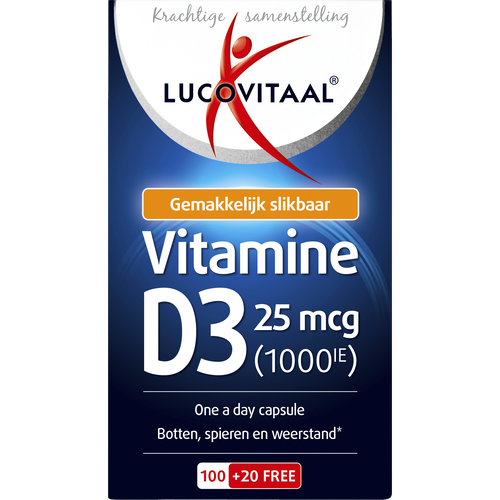 Lucovitaal Vitamine D3 25, Kalknagelbehandeling, Vitamine B12 Kauwtabletjes, Magnesium 375 MG e.a. (6 producten)