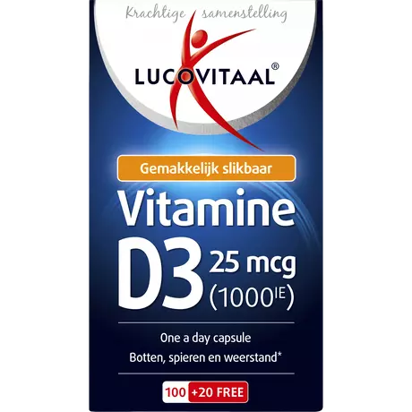 Lucovitaal Vitamine D3 25 MCG Capsules 120 stuks