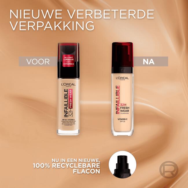 L'Oréal Paris Infaillible 32HR Fresh Wear 220 Sand Foundation met SPF25 30 ML