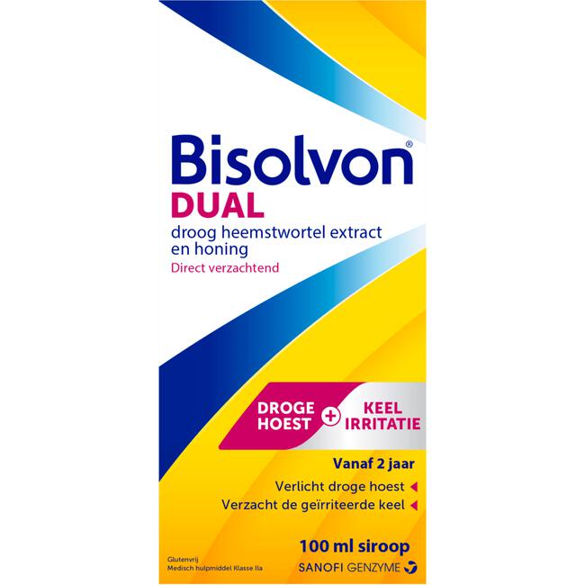 Bisolvon Dual Siroop, Bij Droge Hoest En Keelirritatie 100 ML