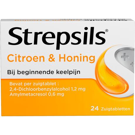 Strepsils Citroen & Honing Zuigtabletten 24 Stuks