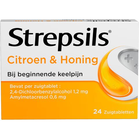 Strepsils Citroen & Honing Zuigtabletten 24 Stuks