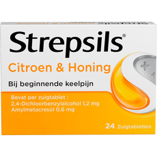 Strepsils Citroen & Honing Zuigtabletten 24 Stuks