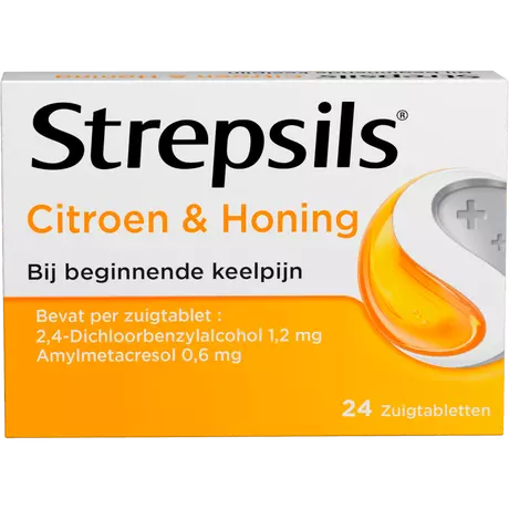 Strepsils Citroen & Honing Zuigtabletten 24 Stuks
