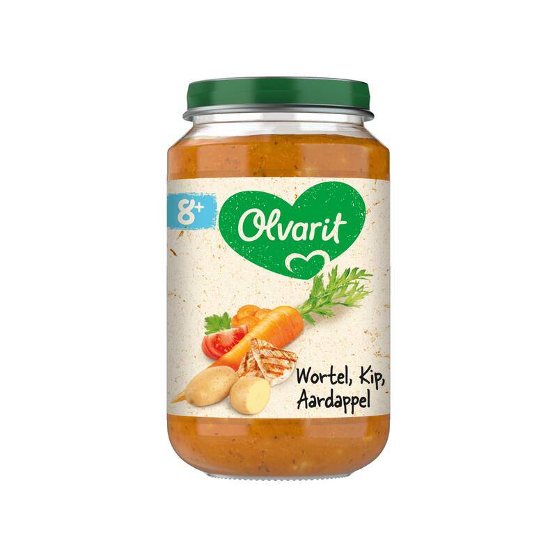 Olvarit Wortel Kip Aardappel 8+ Maanden 200 gram