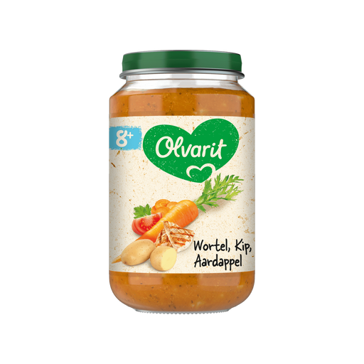 Olvarit Wortel Kip Aardappel  8+ Maanden 200 gram