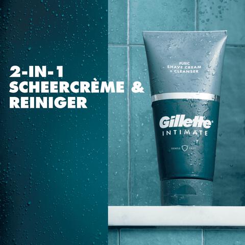 Gillette Intimate 2-In-1 Scheercrème & Reiniger Voor Intieme Zone 177 ML
