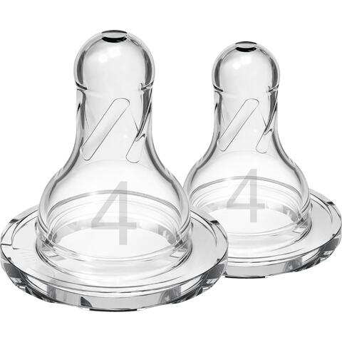 Dr. Brown’s Flesspeen 9+ Maanden Fase 4 Smalle Halsfles 2 stuks