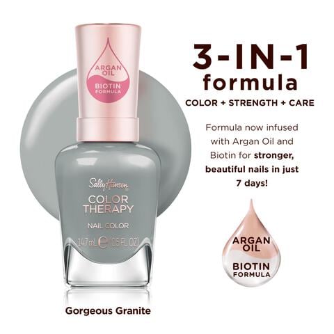 Sally Hansen Color Therapy Nagellak - Grijs - 474 Gorgeous&nbsp;Granite