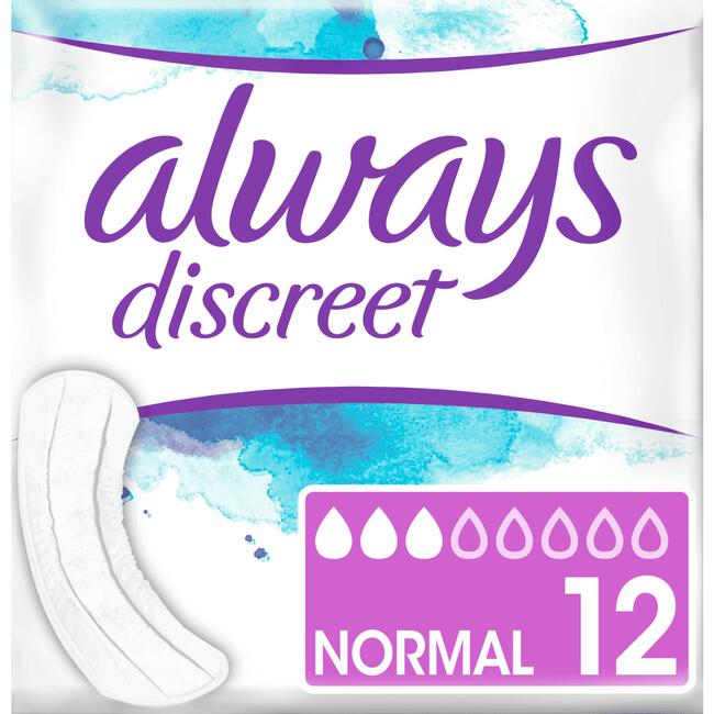 Always Discreet Verband Voor Urineverlies 0% Normal 12 stuks