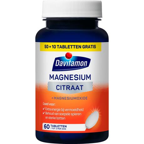 Davitamon Magnesium Citraat Tabletten 50+10 stuks