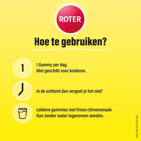 Roter 1000mg Vitamine C Gummy Tasty Lemon 30 stuks