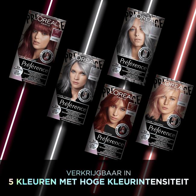 L'Oréal Paris Préférence Vivids Permanente Haarverf 9.11 Smokey Grey