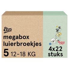 Etos Woezel & Pip Luierbroekjes Junior Maat 5 12-18 kg Megabox kg 4x22 stuks