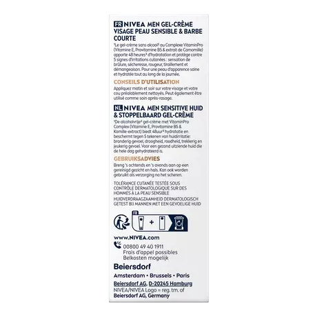 NIVEA MEN Sensitive Huid & Stoppelbaard Gel 50 ML
