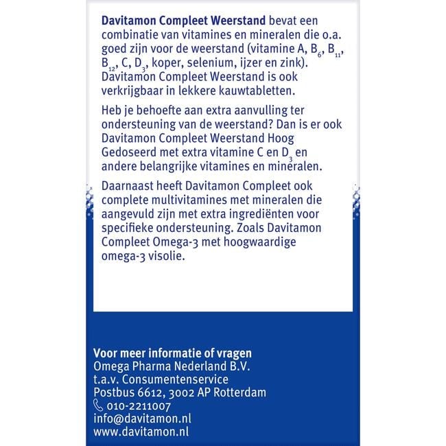 Davitamon Compleet Weerstand Met Vitamine C & D