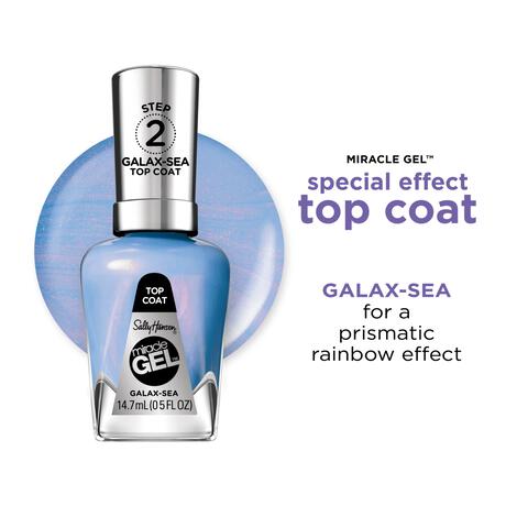 Sally Hansen Miracle Gel Top Coat - Blauw - 113 Galax-Sea