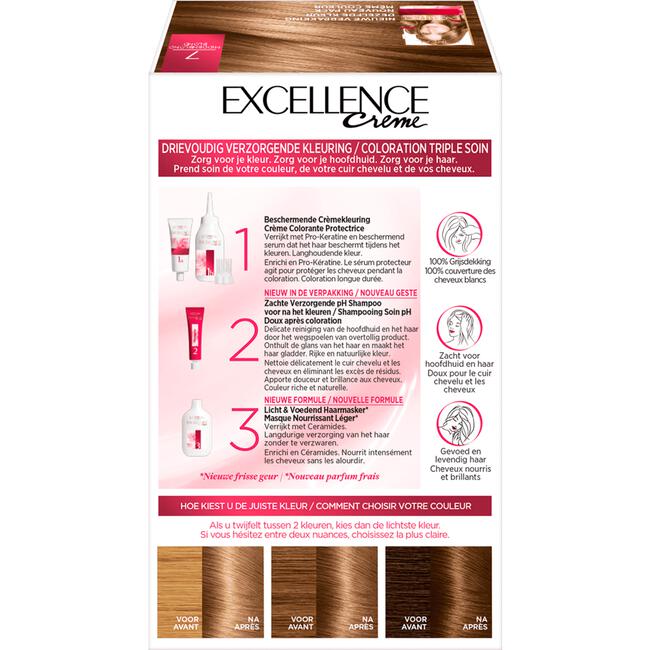 L'Oréal Paris Excellence Crème Permanente Haarverf 7 Middenblond