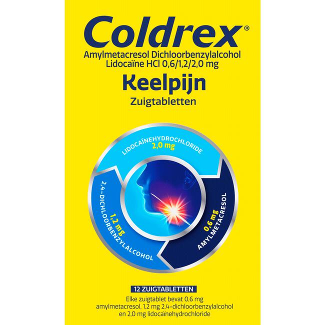 Coldrex Keelpastilles 12 Stuks