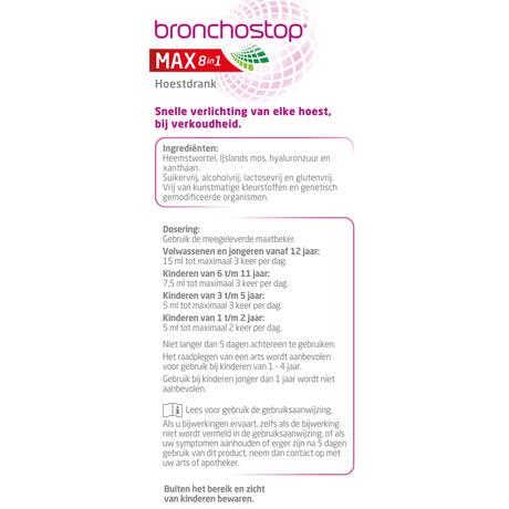 Bronchostop Max 8in1 Hoestdrank 120ML
