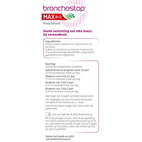 Bronchostop Max 8in1 Hoestdrank 120ML