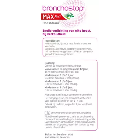 Bronchostop Max 8 In 1 Hoestdrank 120 ML