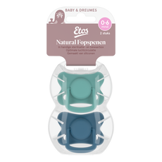 Etos Fopspeen 0-6 Maanden Groen/Blauw 2 stuks