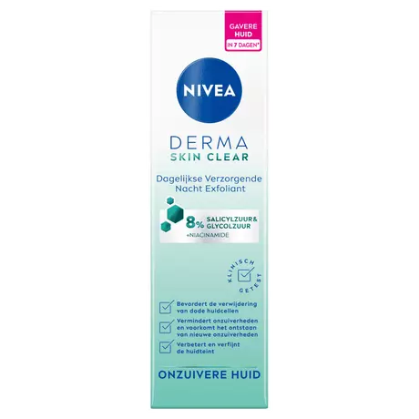 NIVEA Derma Skin Clear Night Exfoliant Onzuivere Huid 40 ML