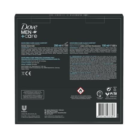 Dove Men+Care Clean Comfort Giftset Bodywash + Anti-Transpirant Spray