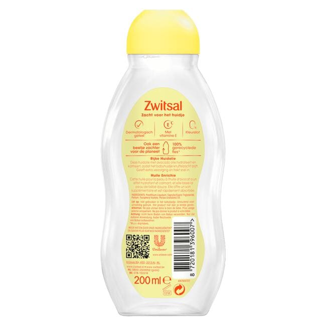 Zwitsal Avocado Rijke Huidolie Huidverzorging 200 ML