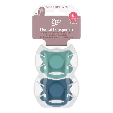 Etos Fopspeen 18+ Maanden Groen/Blauw 2 stuks