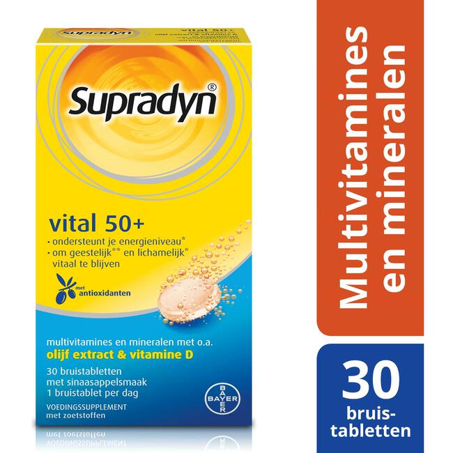 Supradyn Vital 50+ Multivitamine Voor Vijftigplussers 30 Bruistabletten