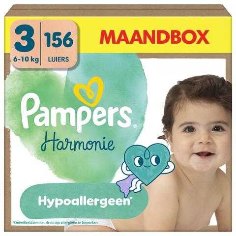 Pampers Harmonie Maandbox Luiers Maat 3 6-10 kg 156 stuks
