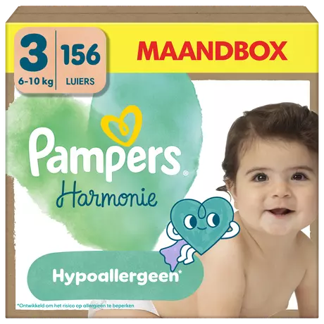 Pampers Harmonie Maandbox Luiers Maat 3 6-10 kg 156 stuks