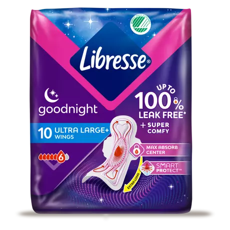 Libresse Ultra Thin Maandverband Goodnight 10 stuks