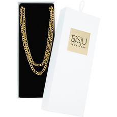 BiSjU Jewellery Ketting met Rond Open Slot en Parel Gold Plated - SS