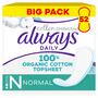 Always Dailies Cotton Protection Inlegkruisjes Normal Big Pack 52 Stuks