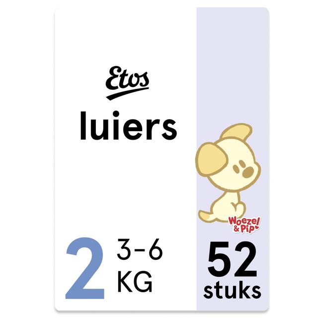 Etos Woezel & Pip Luiers Mini Maat 2 3-6 kg 52 stuks