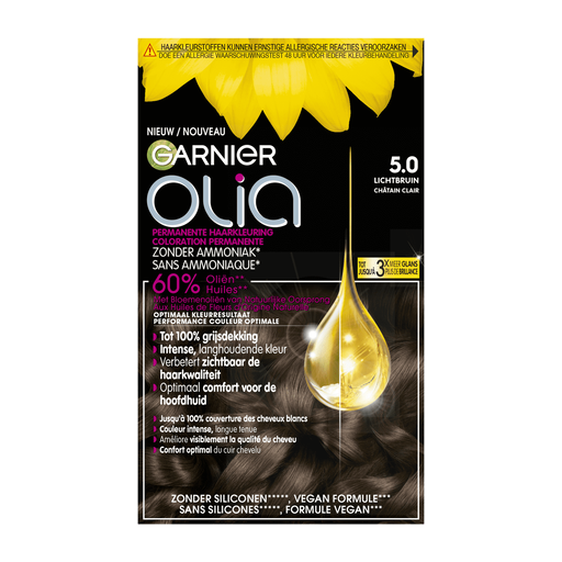 Garnier Olia Permanente Haarverf 5.0 Licht Bruin