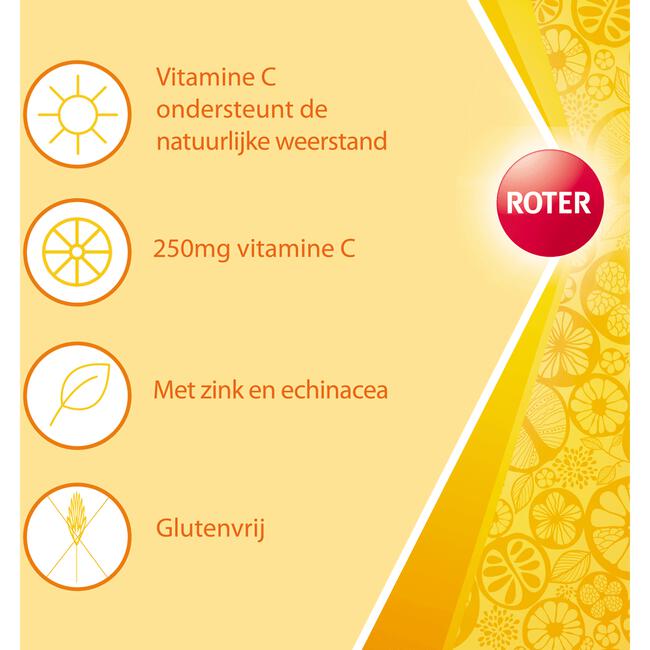 Roter Vitamine C Forte Weerstand Framboos 75 tabletten