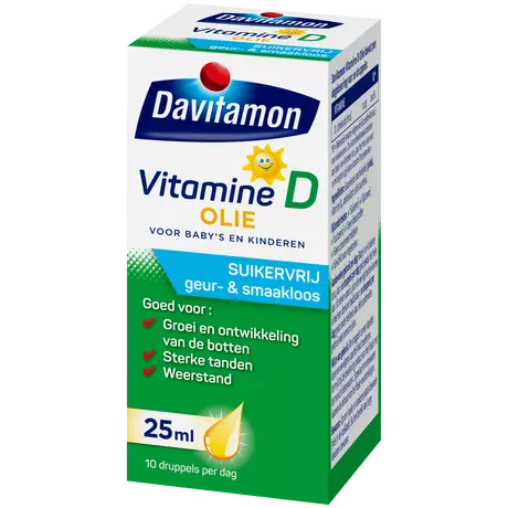 Davitamon Vitamine D Olie Suikervrij 25 ML