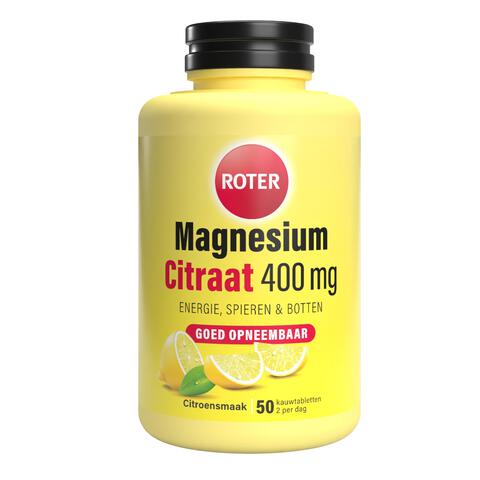 Roter Magnesium Citraat 400Mg Citroen 50 Stuks