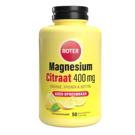 Roter Magnesium Citraat 400Mg Citroen 50 Stuks