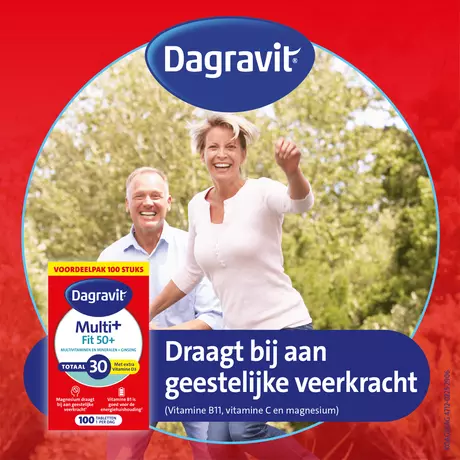 Dagravit Multivitaminen Fit 50+ Totaal 30 Vitamine D3 Tabletten 100 stuks