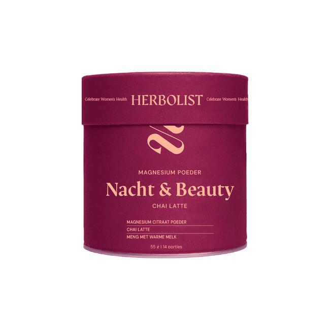 Herbolist magnesium poeder beauty chai latte
