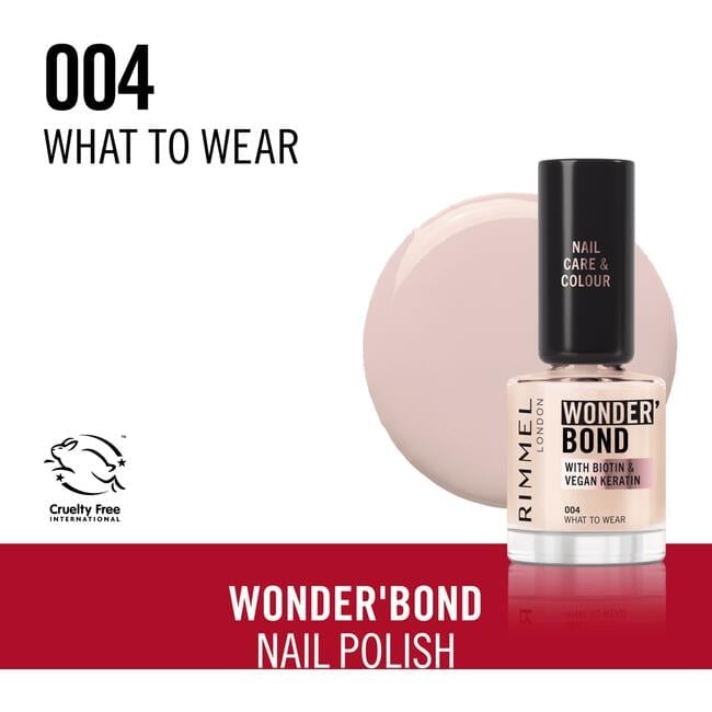Rimmel London Wonder'Bond Care+Color Nagellak - Taupe - 004 What to Wear