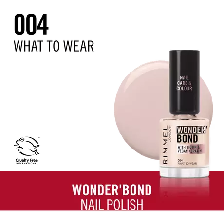 Rimmel London Wonder'Bond Care+Color Nagellak Taupe 004 What to Wear