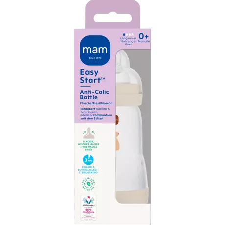 MAM Easy Start Anti-Colic Babyfles Beige 260 ML