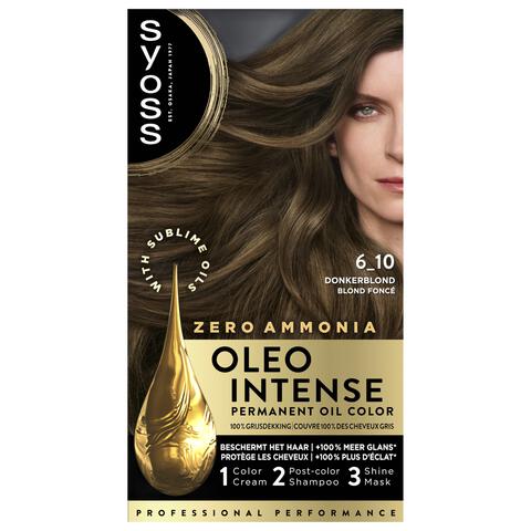 Syoss Oleo Intense Permanente Haarkleuring 6-10 Donkerblond/Blond Foncé