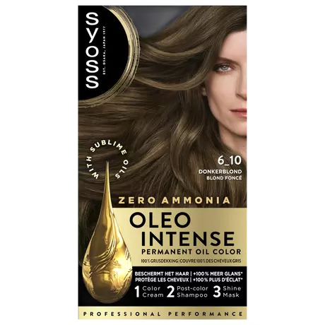 Syoss Oleo Intense Permanente Haarkleuring 6-10 Donkerblond/Blond Foncé